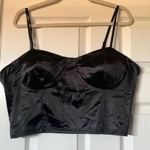 Black Satin Top